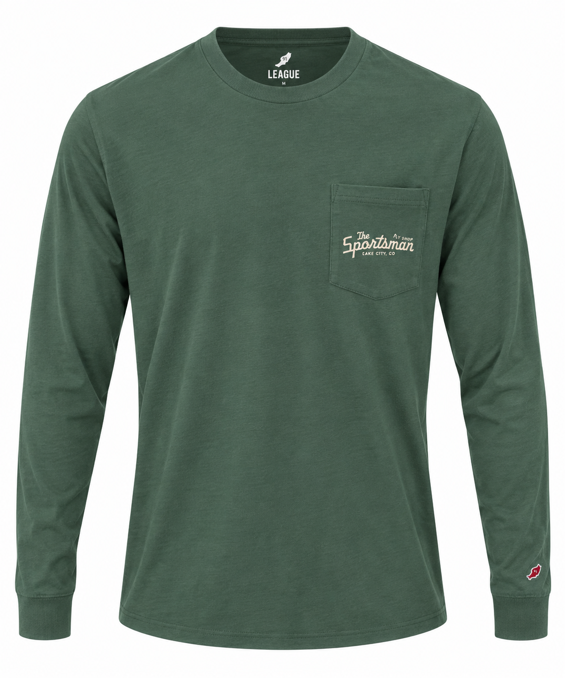 Sportsman Logo Longsleeve with Front Pocket - Green