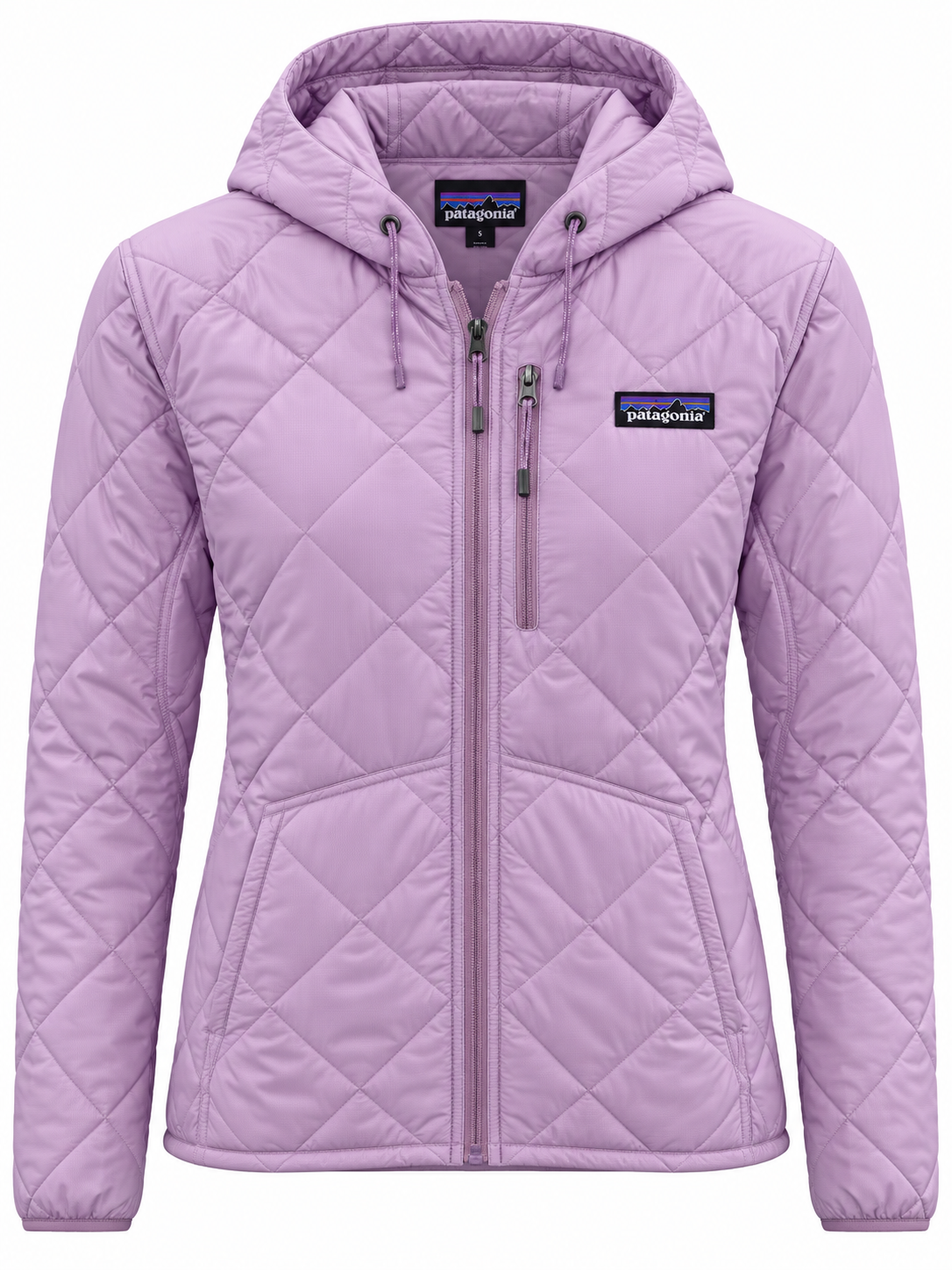 Diamond Quilted Bomber Hoodie - Quiet Violet