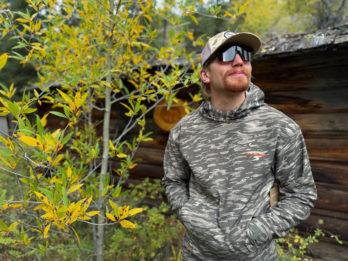 Grundens Kryall Hoodie - Stone Liquid Camo