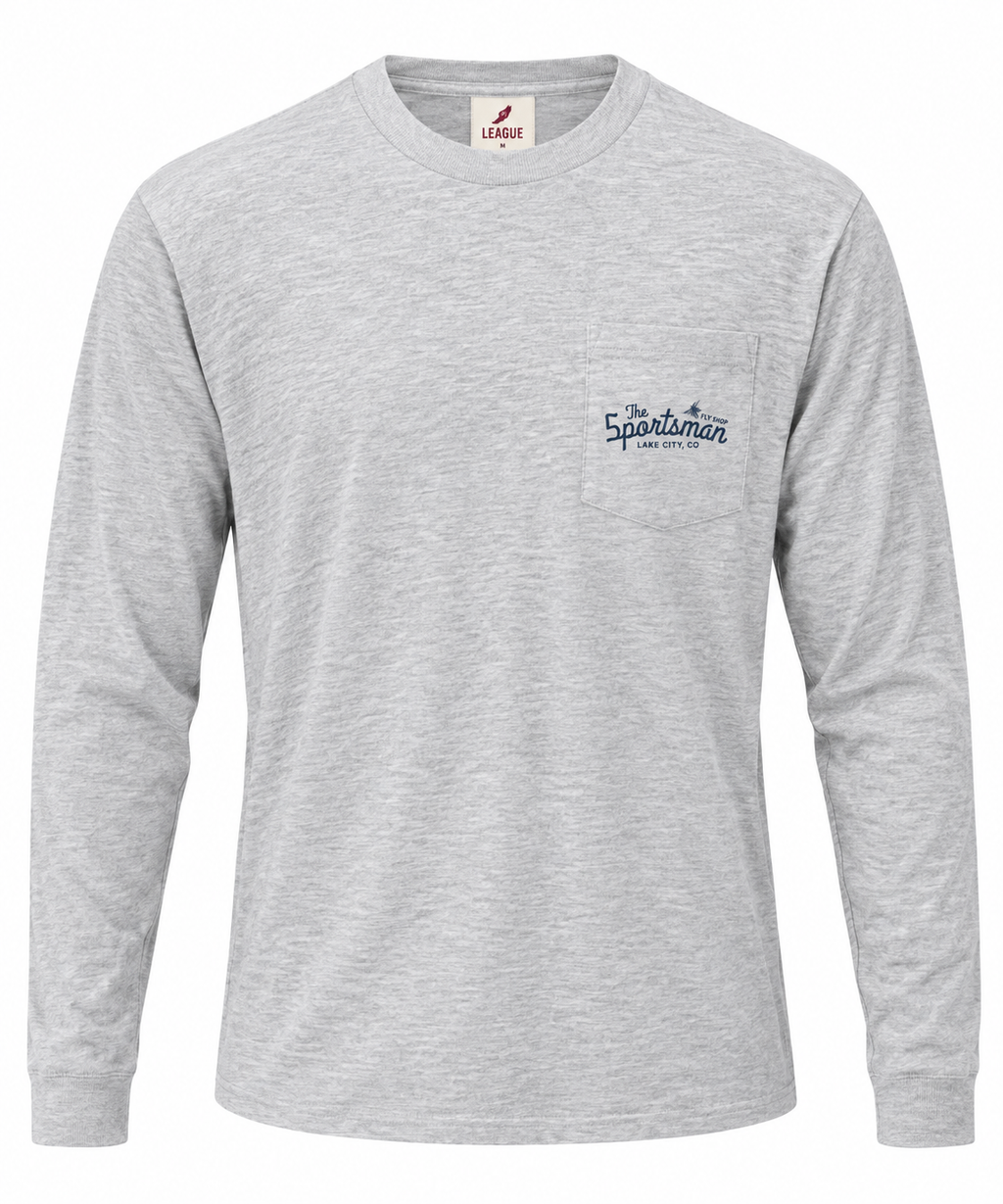 Sportsman Logo Longsleeve with Front Pocket - Grey