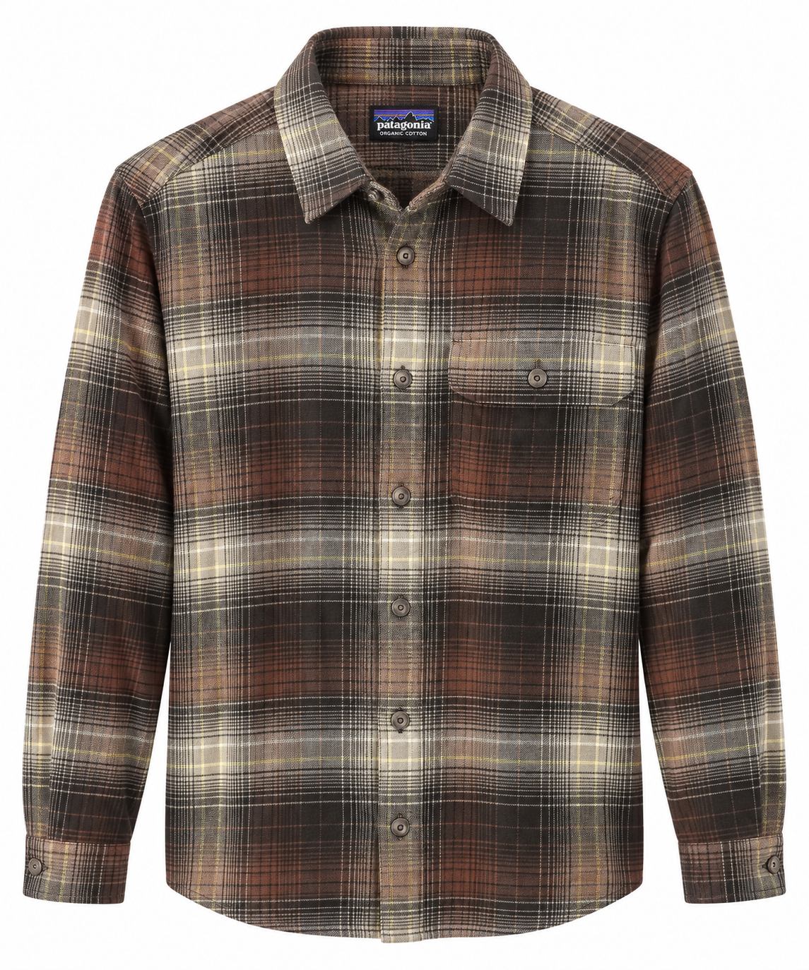 Patagonia Fjord Flannel - Den Brown Plaid