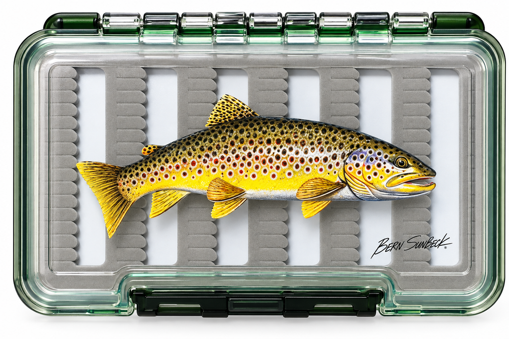 MFC Waterproof Fly Box - Brown Trout Design