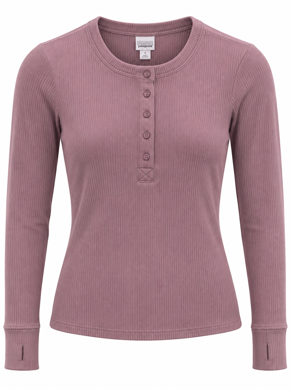Patagonia L/S Rib Knit Henley - Moonrise Taupe