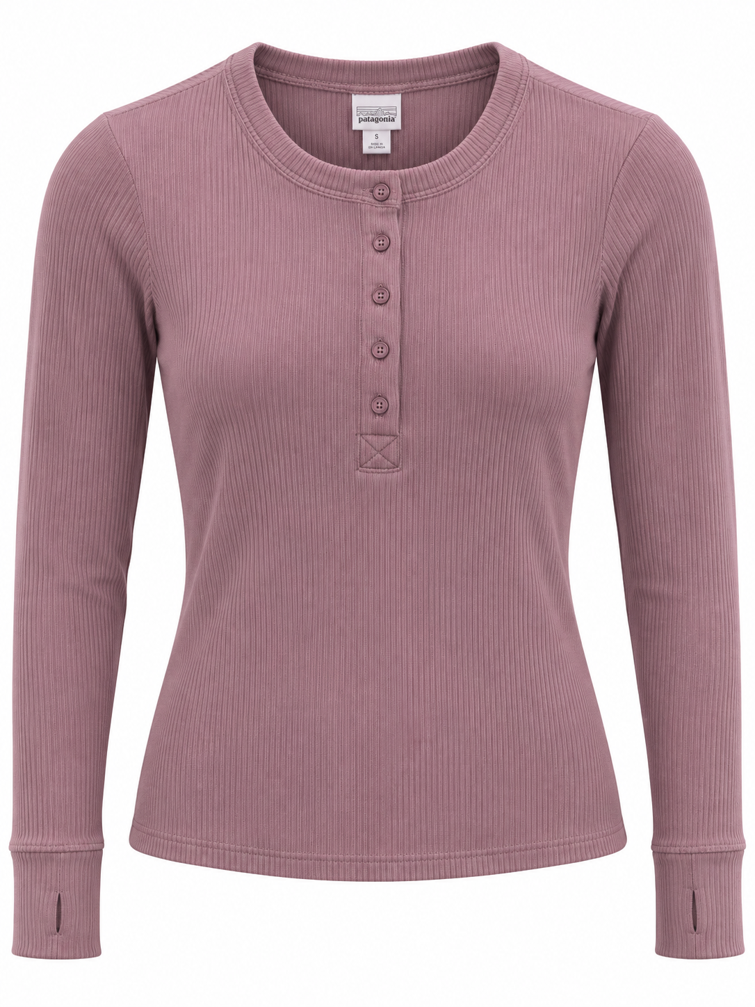 Patagonia L/S Rib Knit Henley - Moonrise Taupe